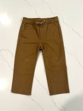 Janie and Jack Brown Pull-On Stretch Pants